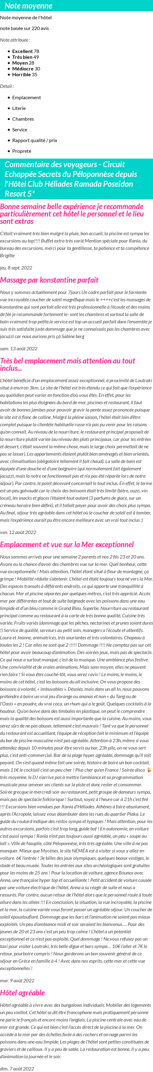 Avis clients