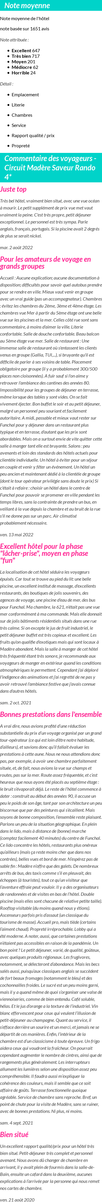 Avis clients