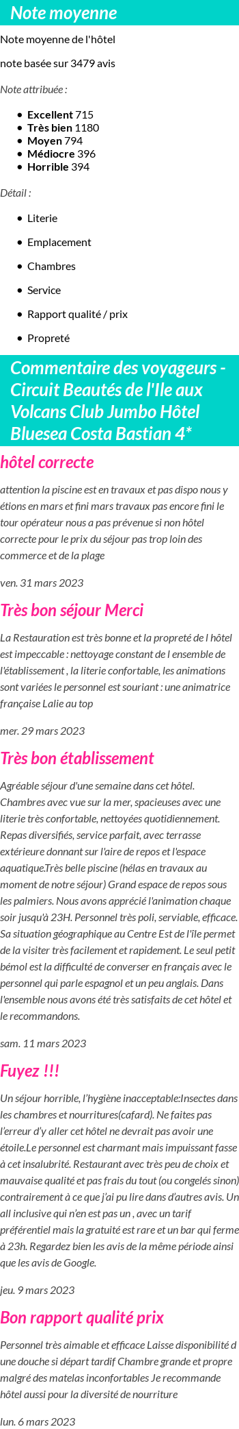 Avis clients