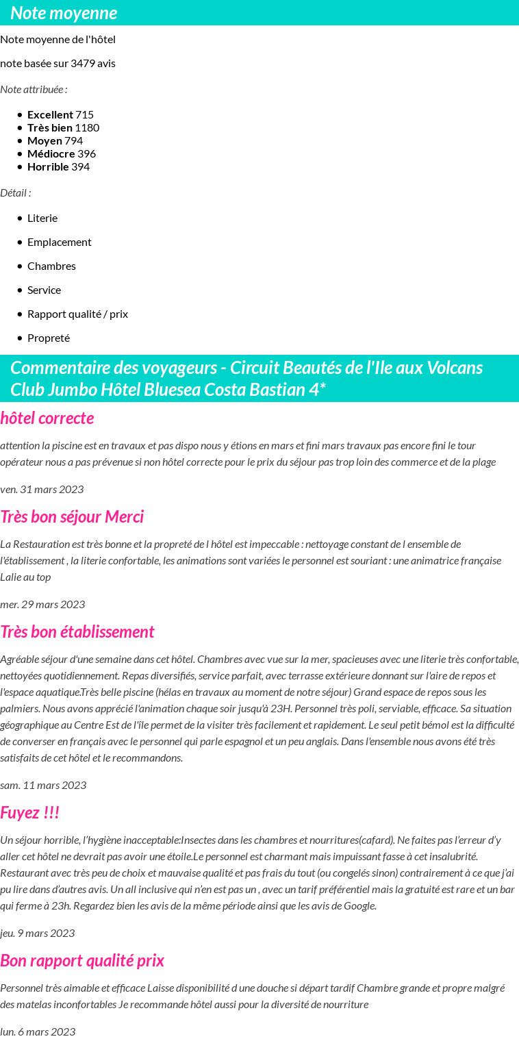 Avis clients