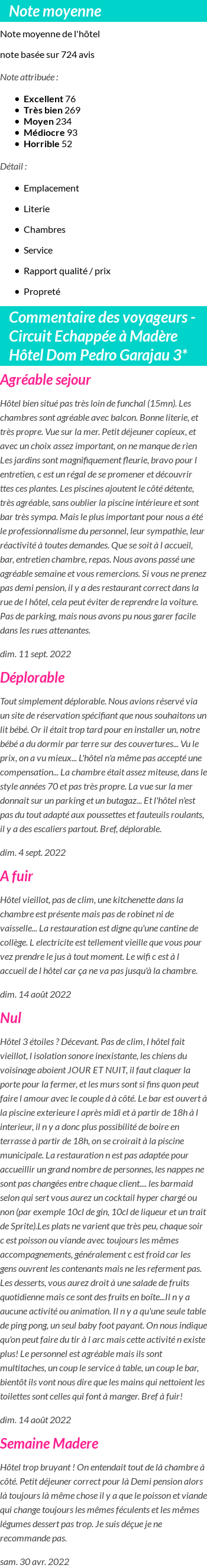 Avis clients