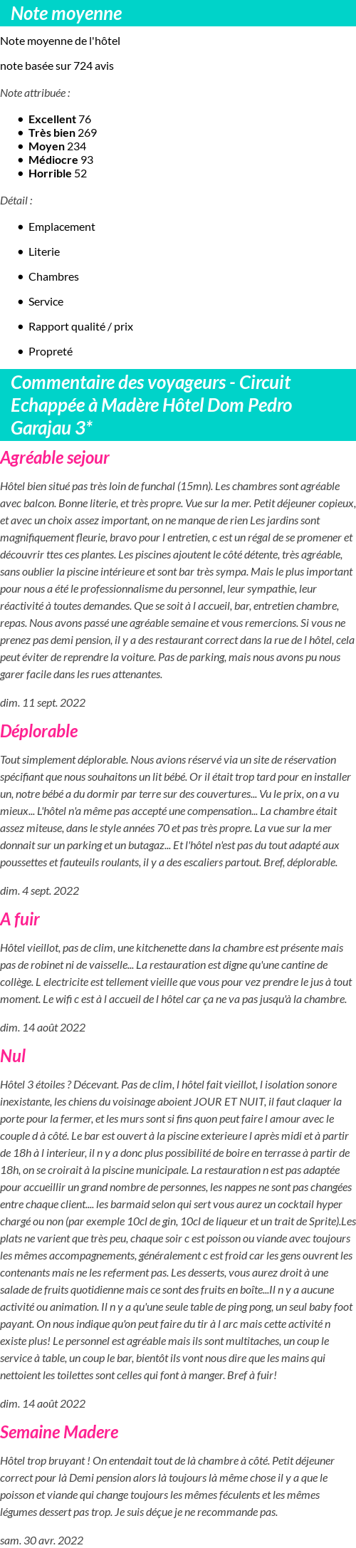 Avis clients