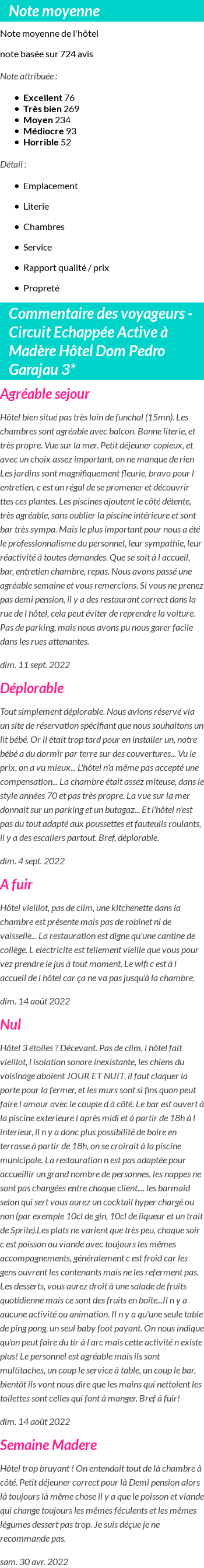 Avis clients