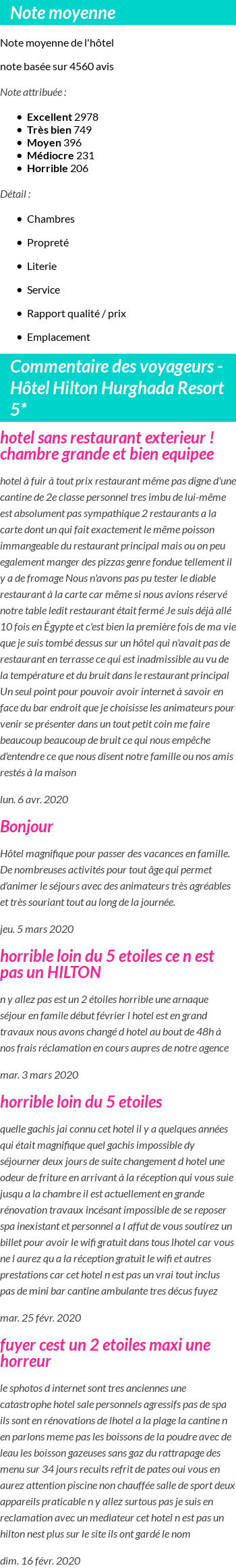 Avis clients
