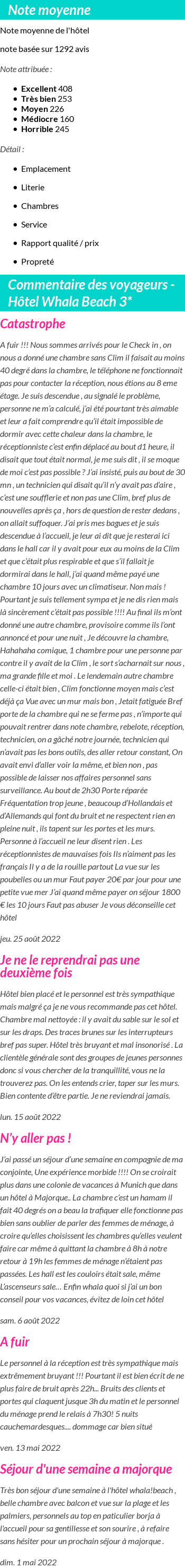 Avis clients