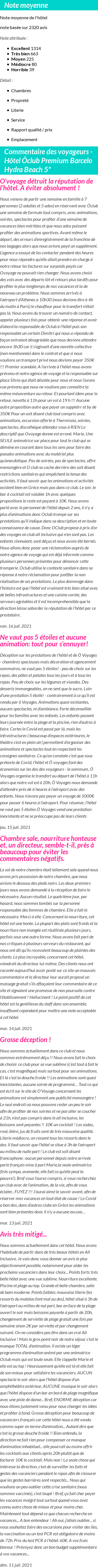 Avis clients