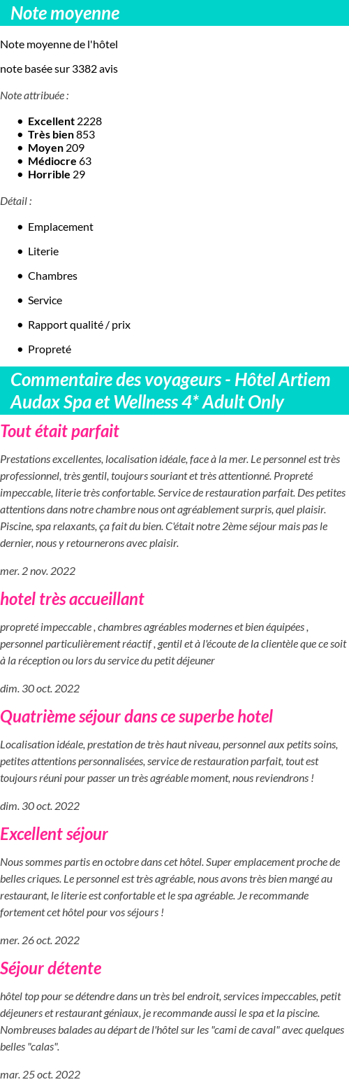 Avis clients