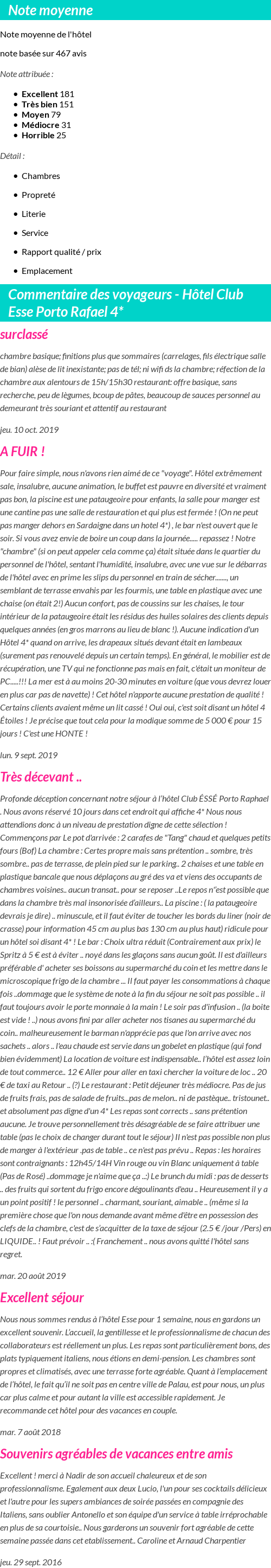 Avis clients