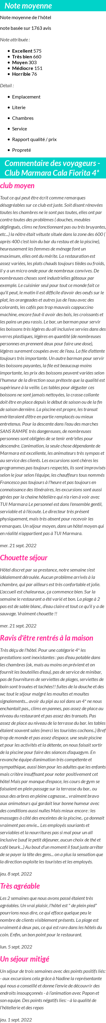 Avis clients