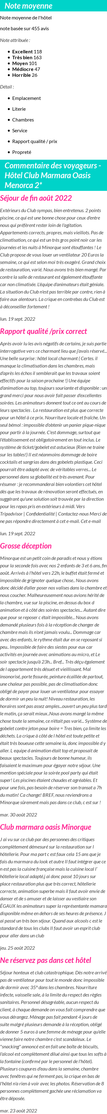 Avis clients