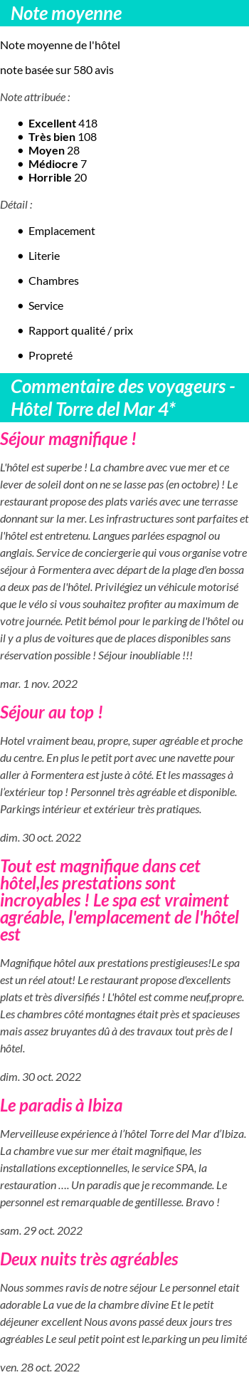 Avis clients
