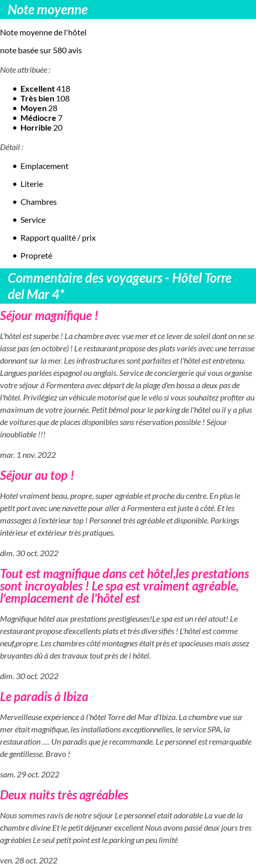 Avis clients