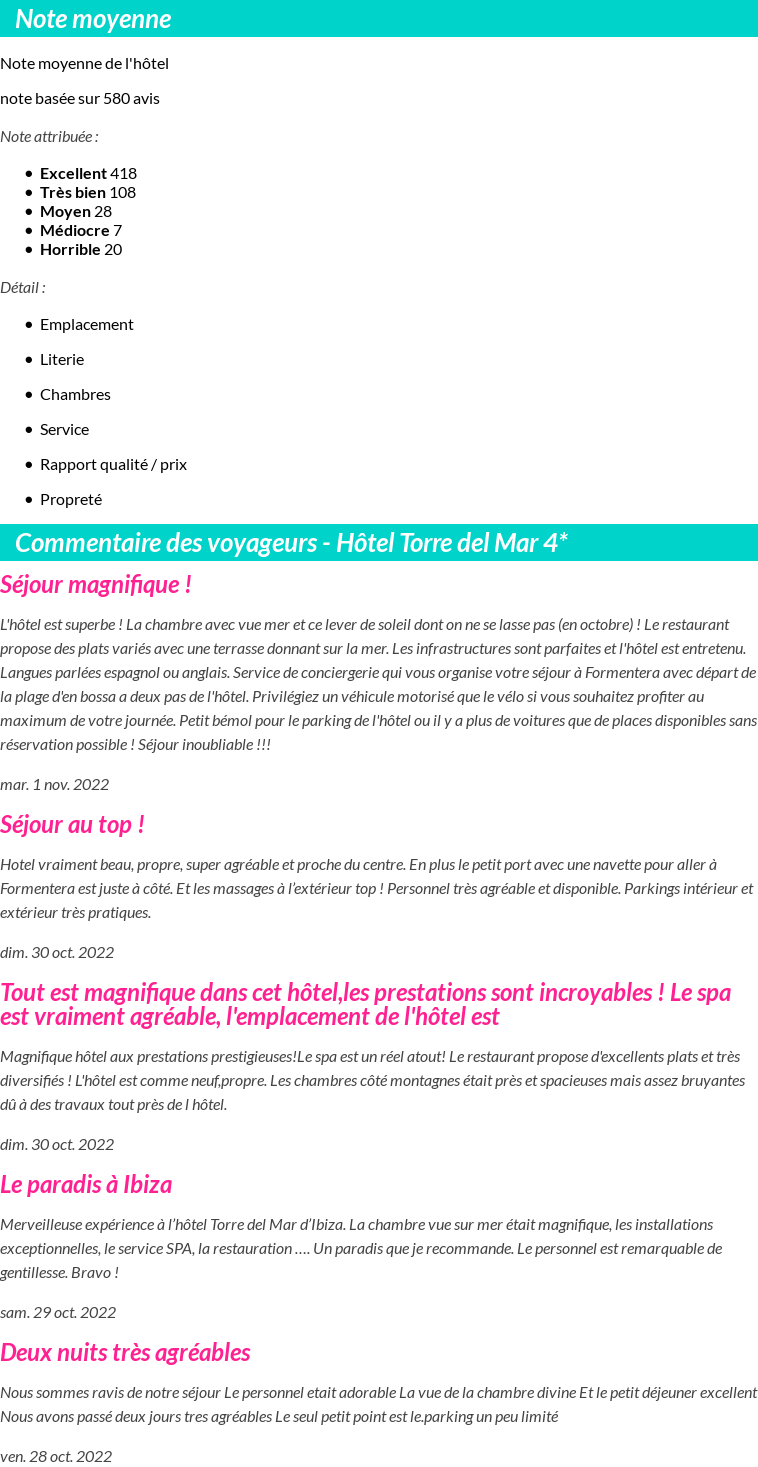 Avis clients