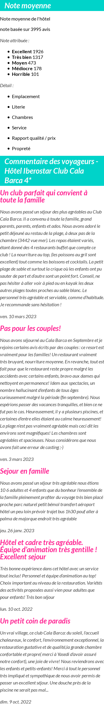 Avis clients