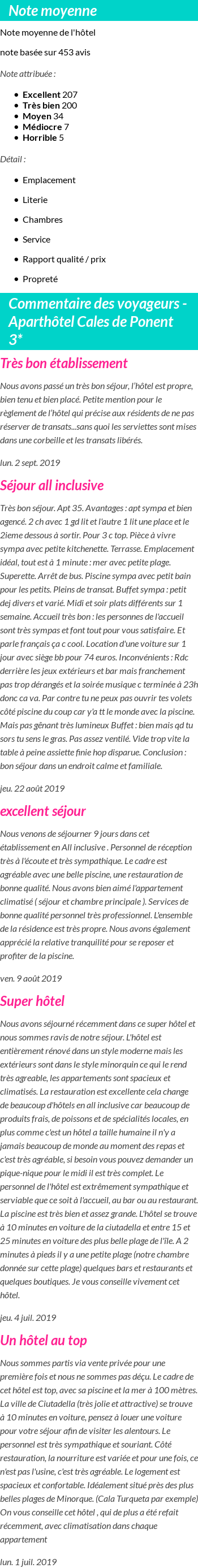 Avis clients