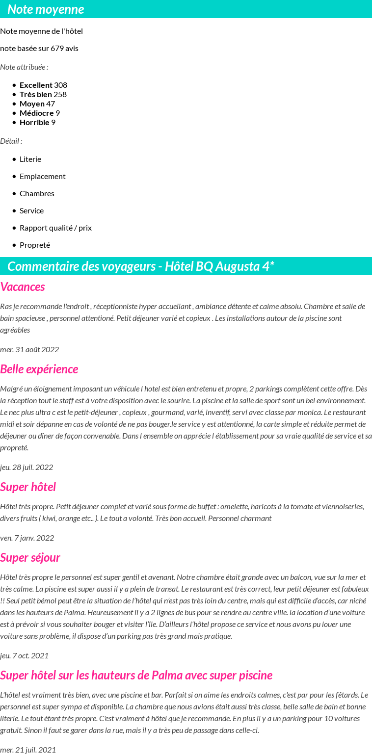 Avis clients
