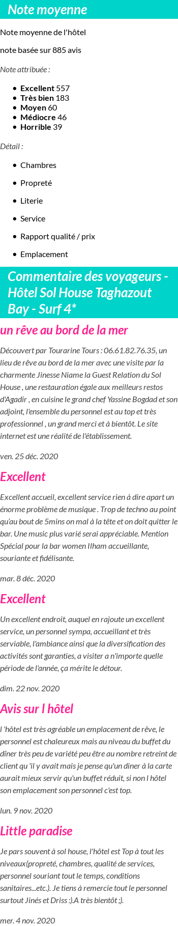Avis clients