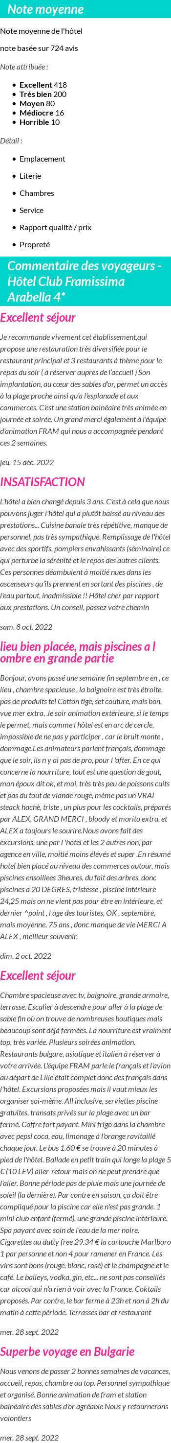 Avis clients