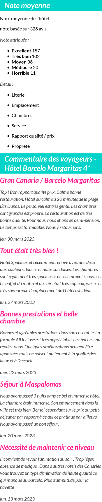Avis clients