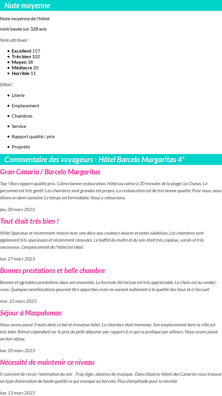 Avis clients