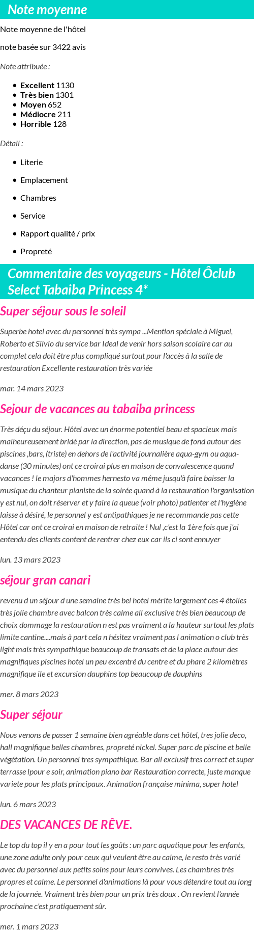Avis clients