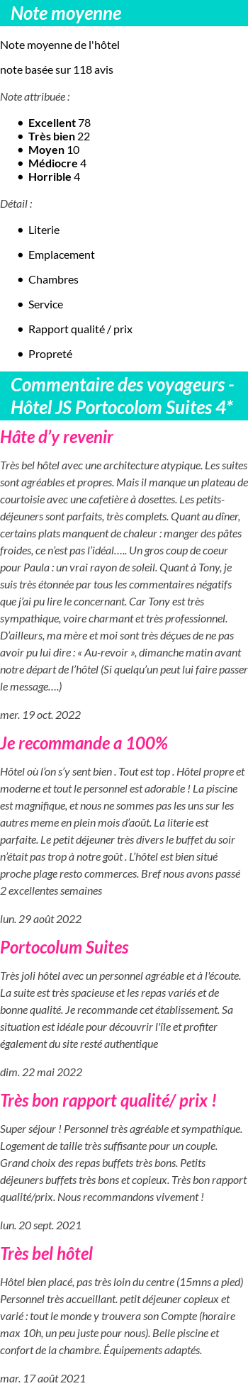 Avis clients