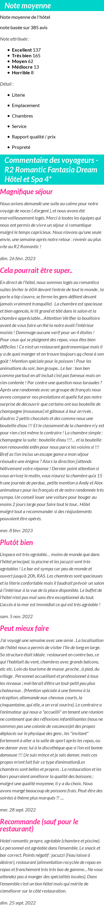 Avis clients