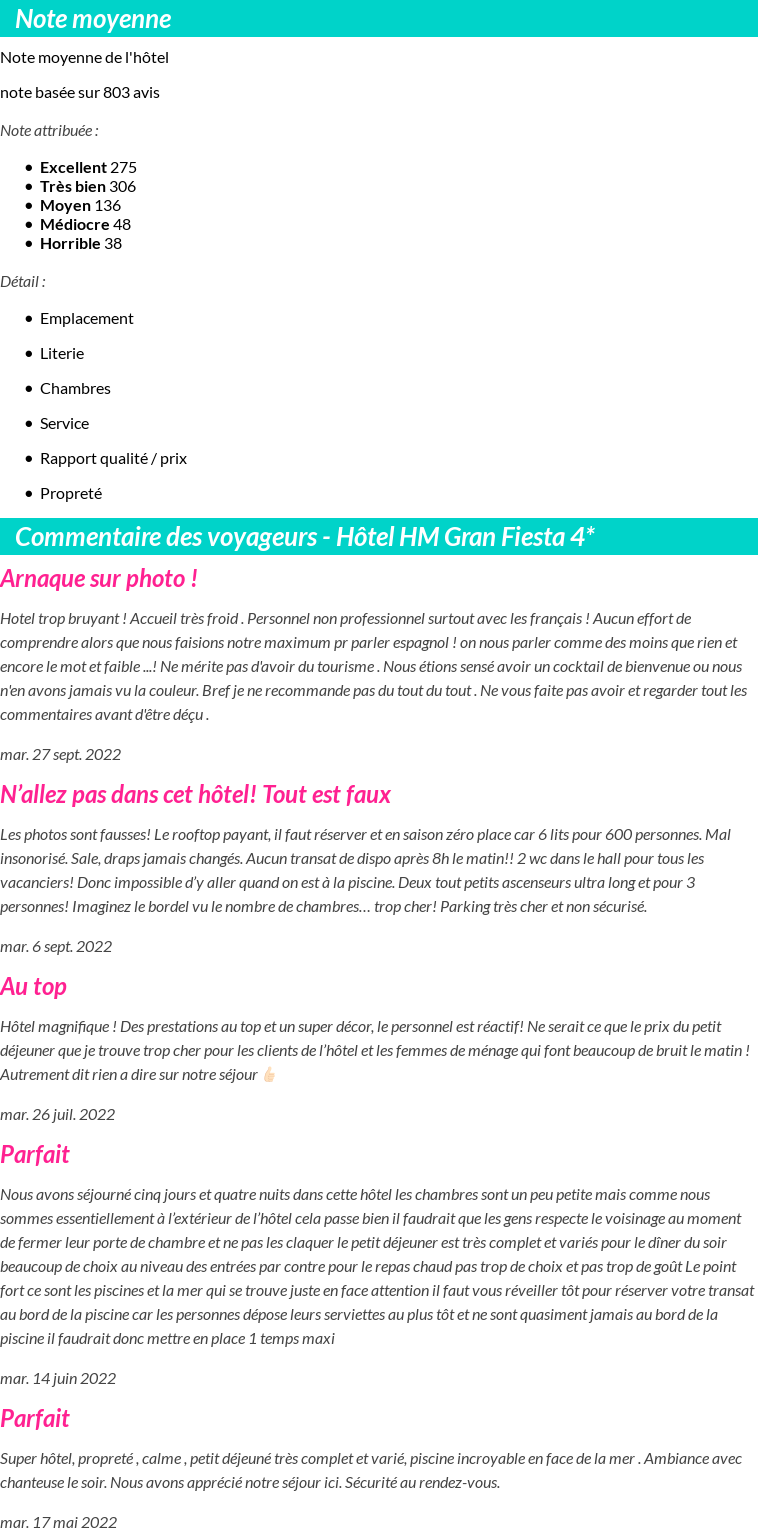 Avis clients