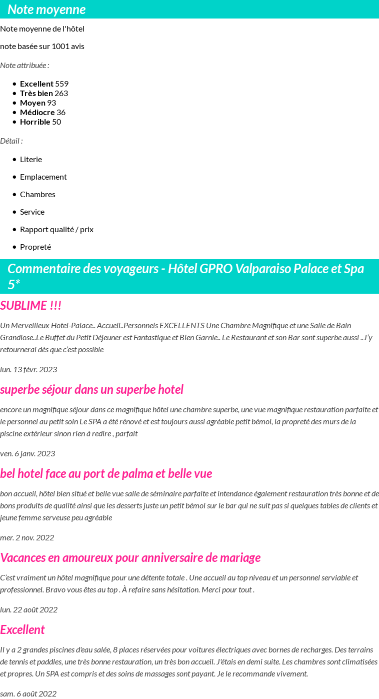 Avis clients