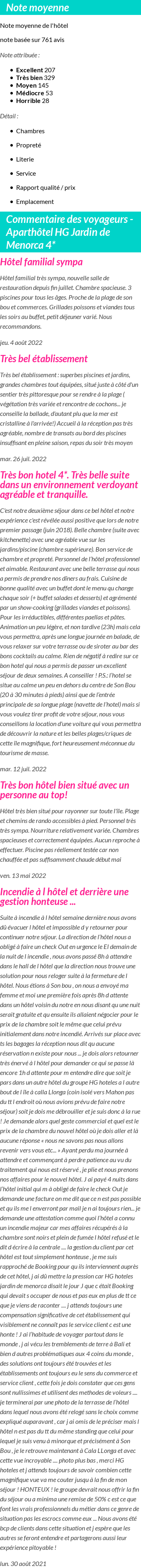 Avis clients
