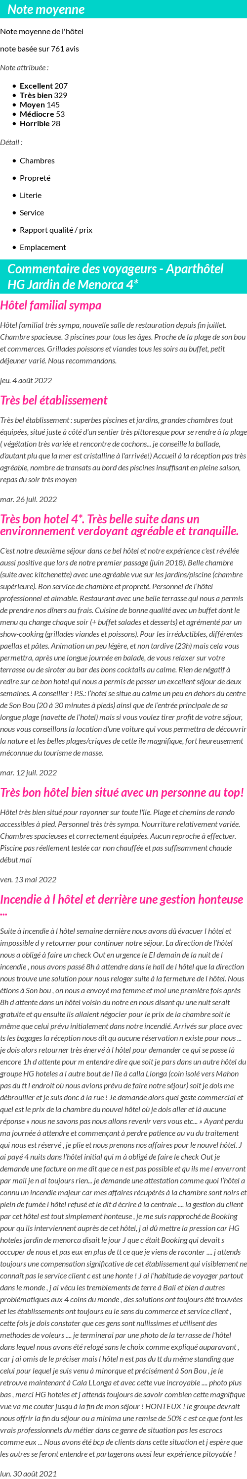 Avis clients