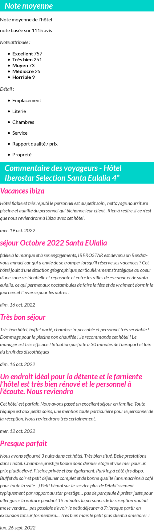 Avis clients