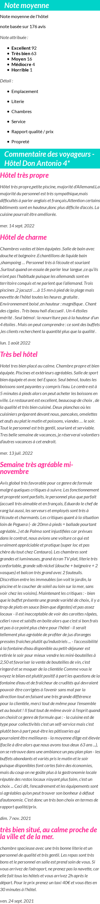 Avis clients