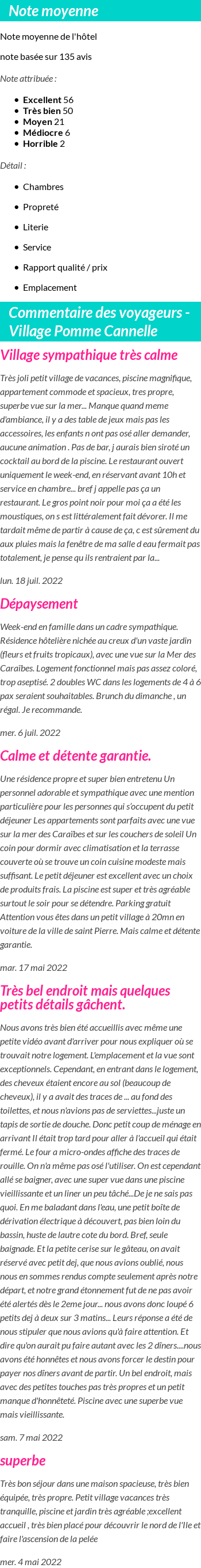 Avis clients