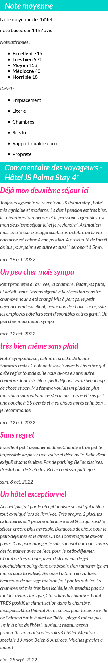 Avis clients