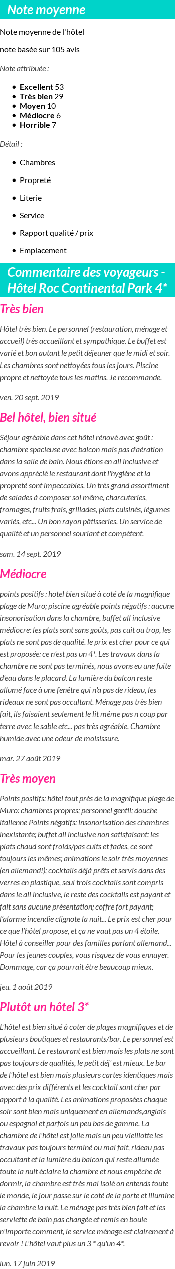 Avis clients