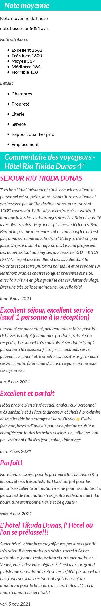 Avis clients