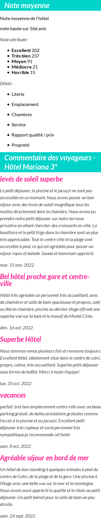 Avis clients