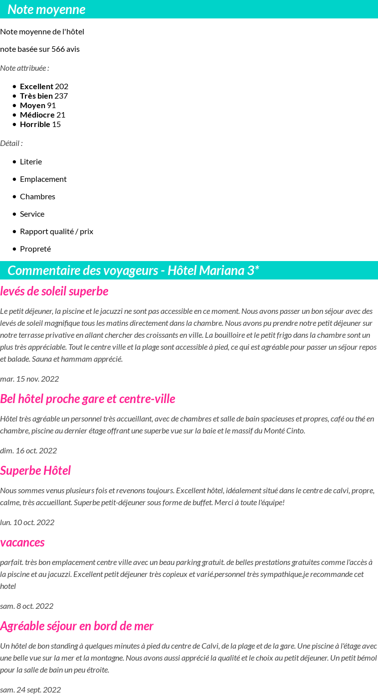 Avis clients