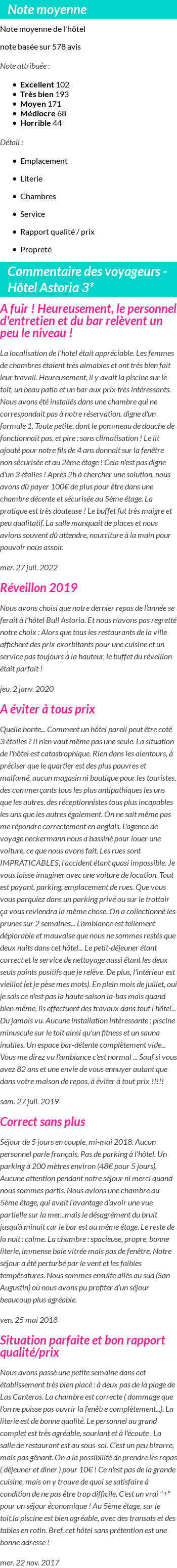 Avis clients