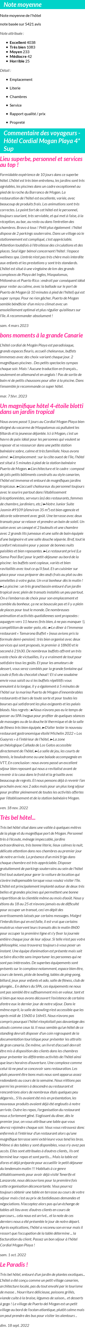 Avis clients
