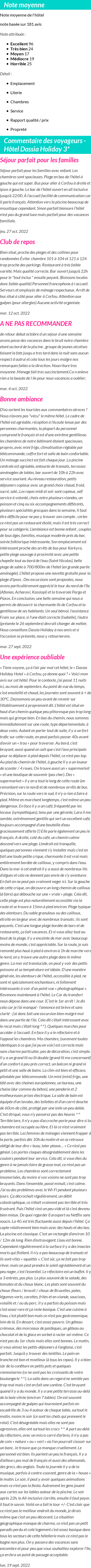Avis clients