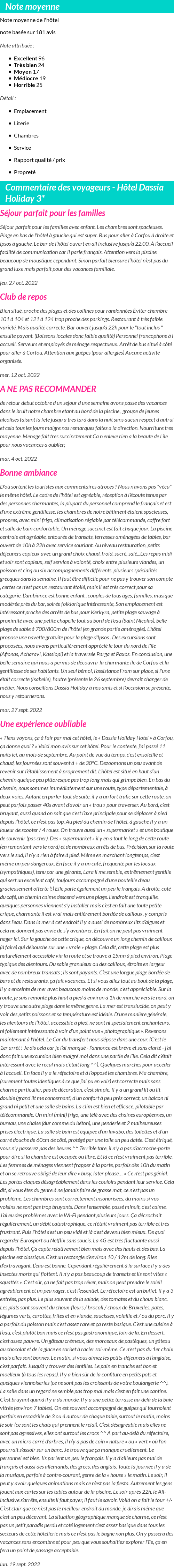 Avis clients