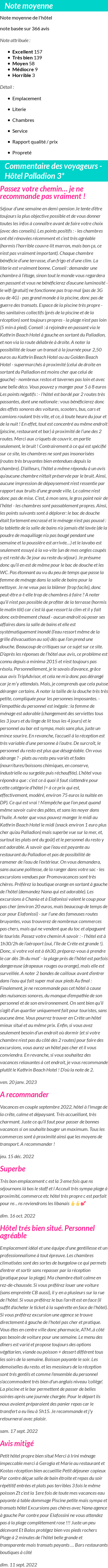 Avis clients