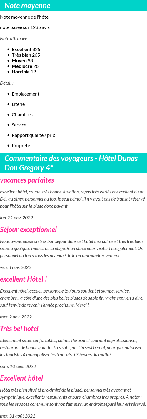 Avis clients