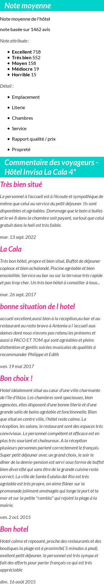 Avis clients