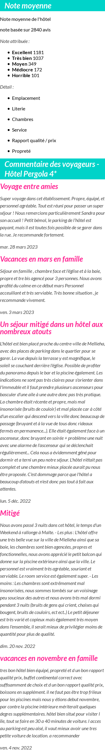 Avis clients