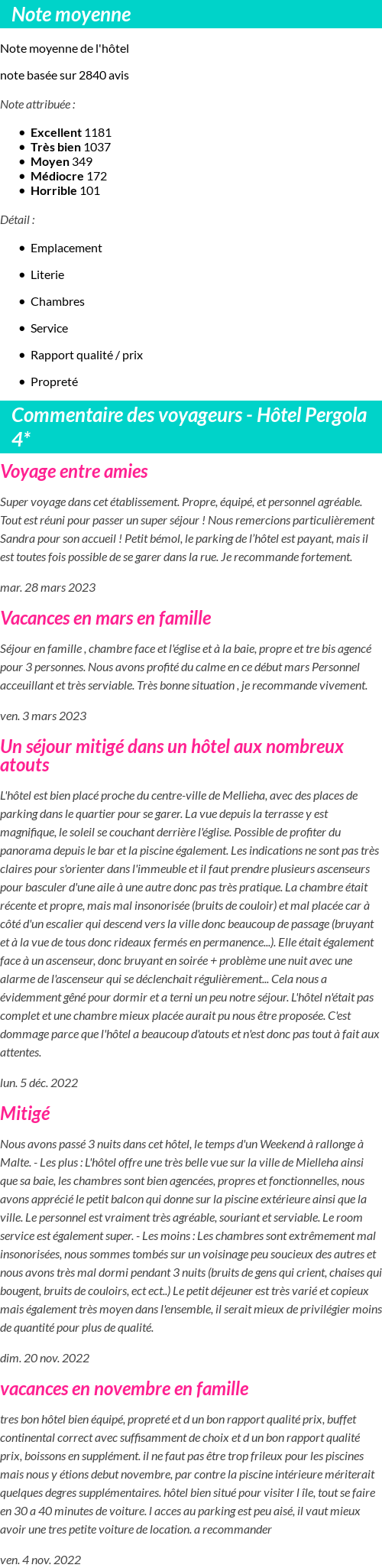 Avis clients