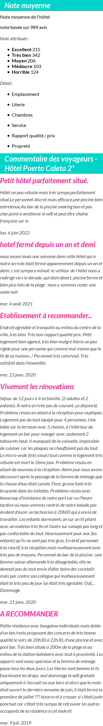 Avis clients