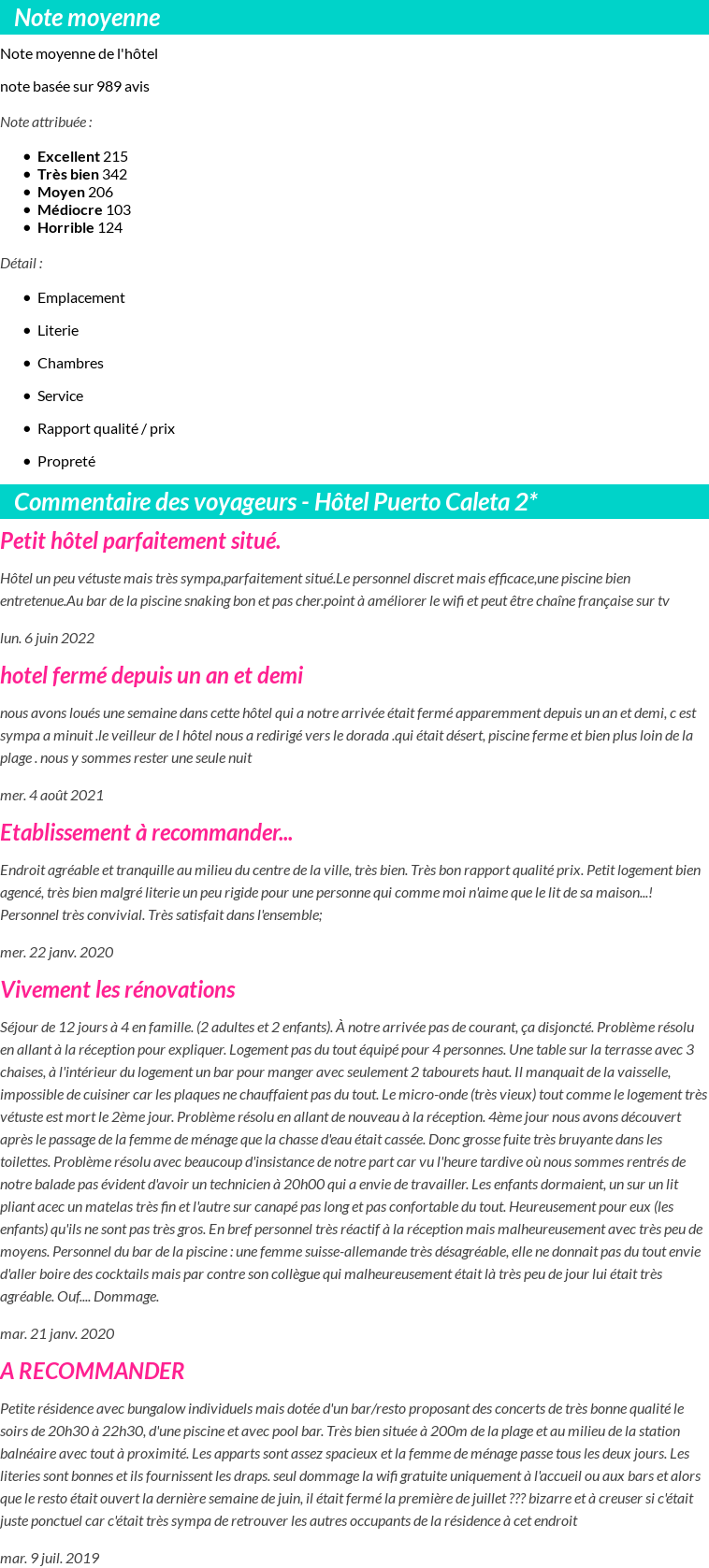 Avis clients